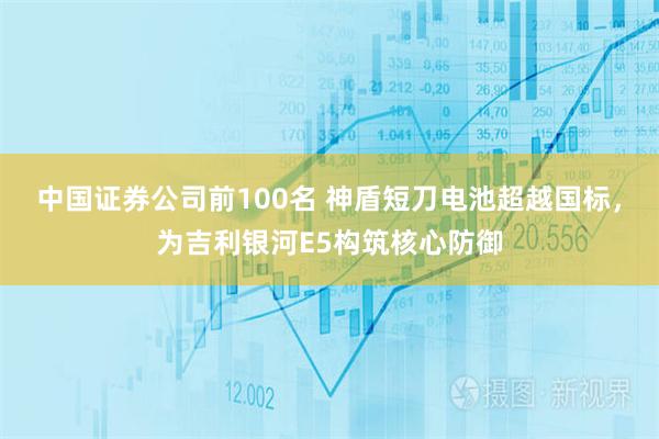 中国证券公司前100名 神盾短刀电池超越国标，为吉利银河E5构筑核心防御