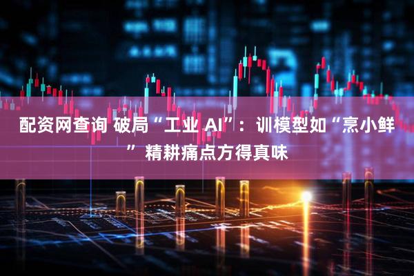配资网查询 破局“工业 AI”：训模型如“烹小鲜” 精耕痛点方得真味
